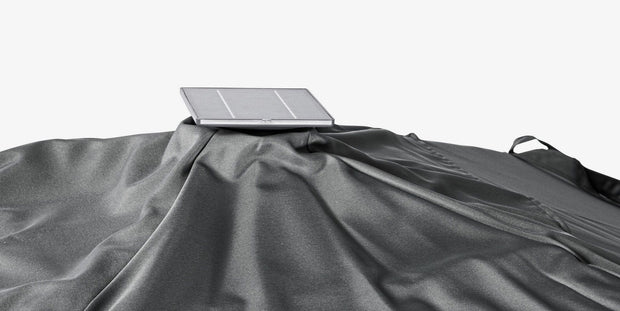 Bizzotto Ombrellone sospeso da giardino con illuminazione Ines Grigio