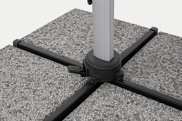 Bizzotto Ombrellone sospeso da giardino con illuminazione Ines Grigio