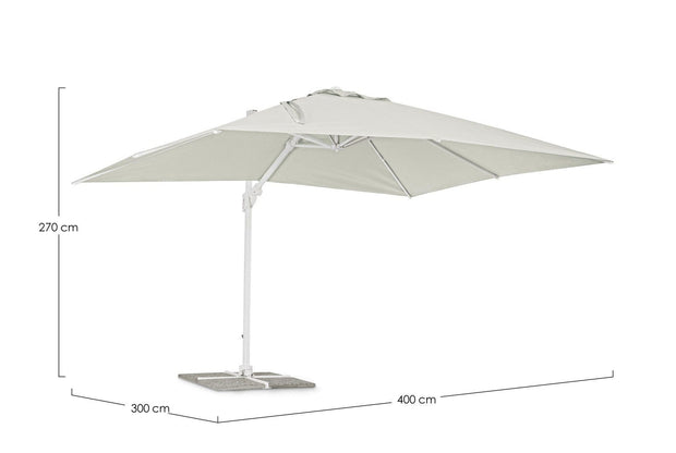 Bizzotto Ombrellone sospeso da giardino Eden B Grigio