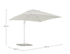 Bizzotto Ombrellone sospeso da giardino Eden C Grigio