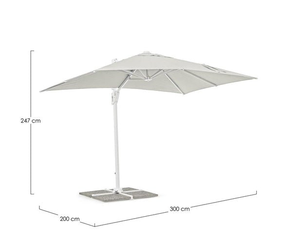 Bizzotto Ombrellone sospeso da giardino Eden D Grigio