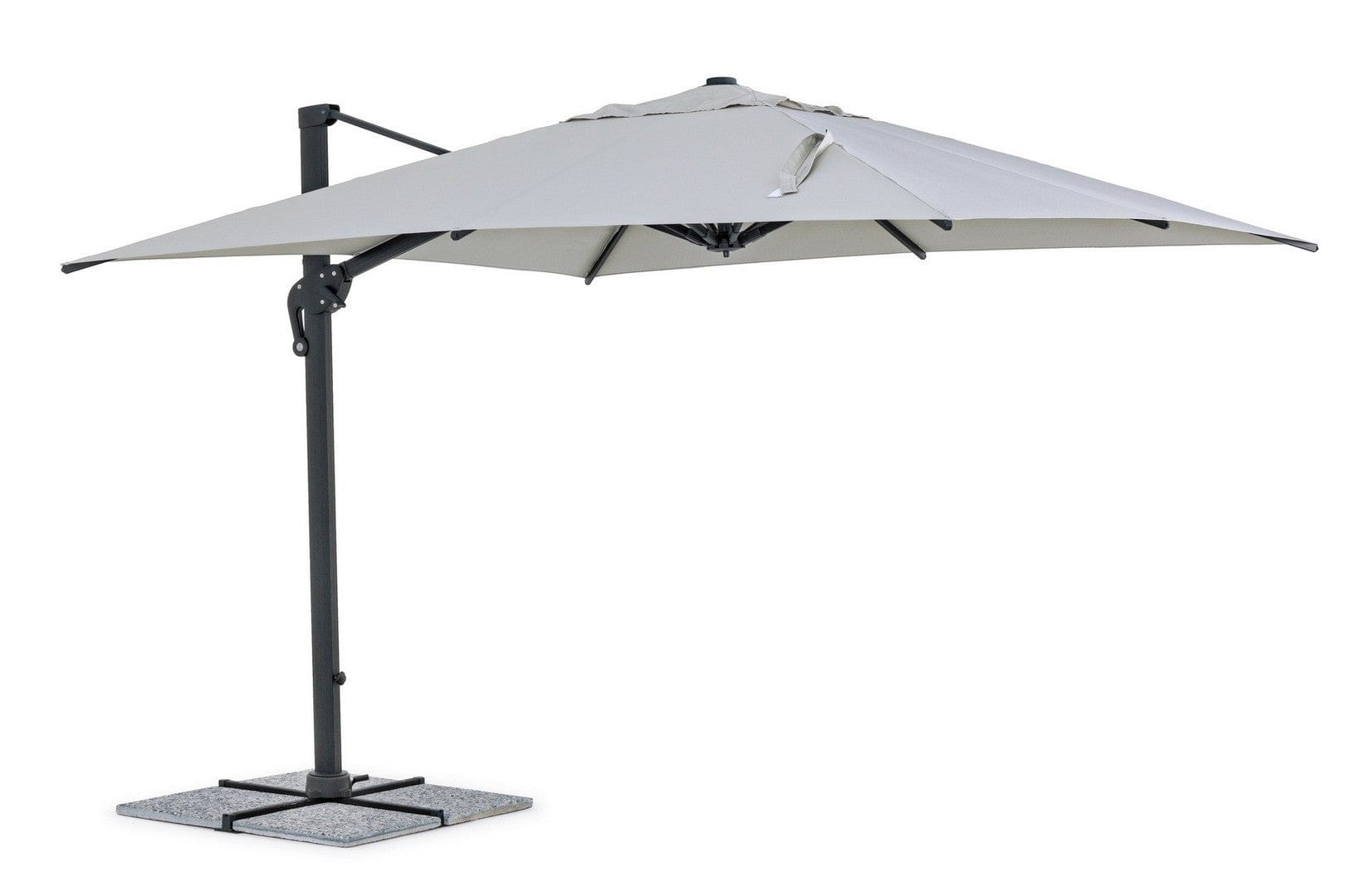 Bizzotto Ombrellone sospeso da giardino Ines B Grigio
