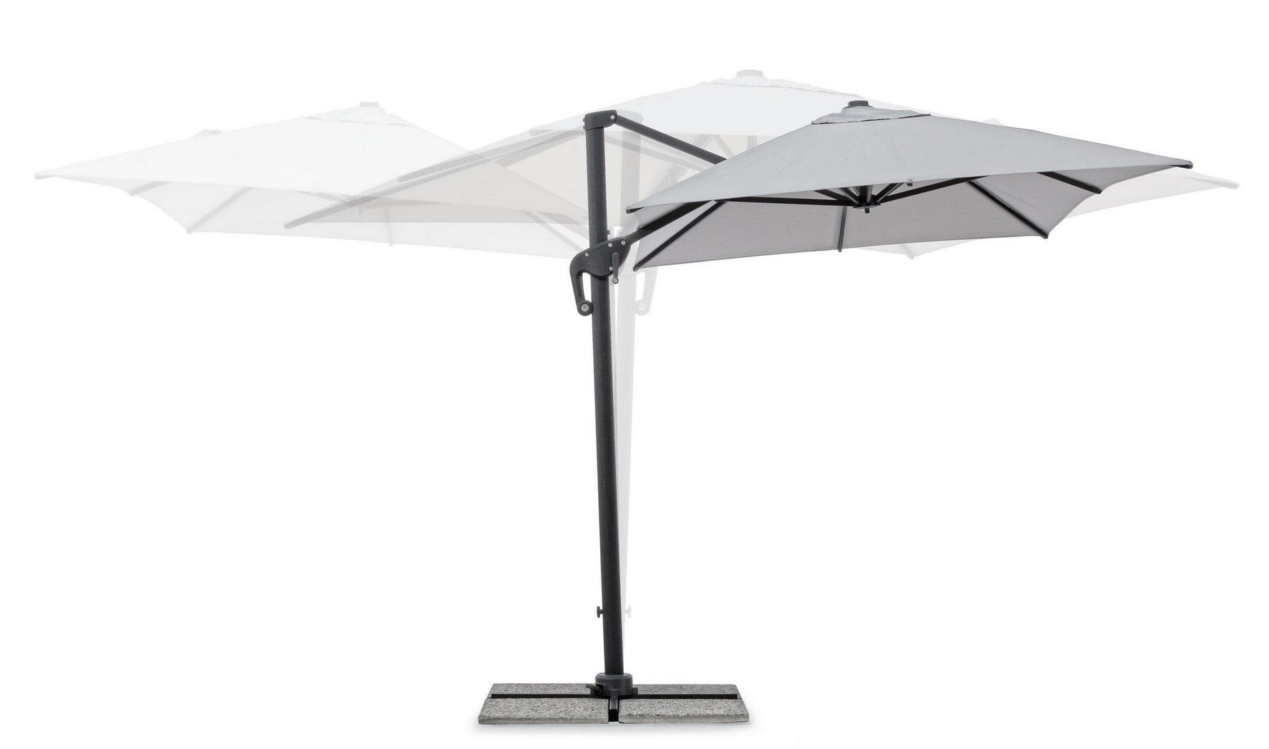 Bizzotto Ombrellone sospeso da giardino Ines C Grigio