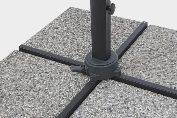 Bizzotto Ombrellone sospeso da giardino Ines C Grigio
