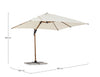 Bizzotto Ombrellone sospeso da giardino Orion C Beige