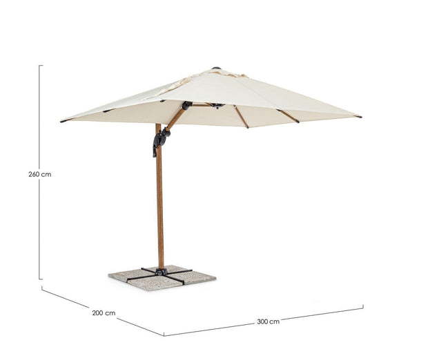 Bizzotto Ombrellone sospeso da giardino Orion D Beige