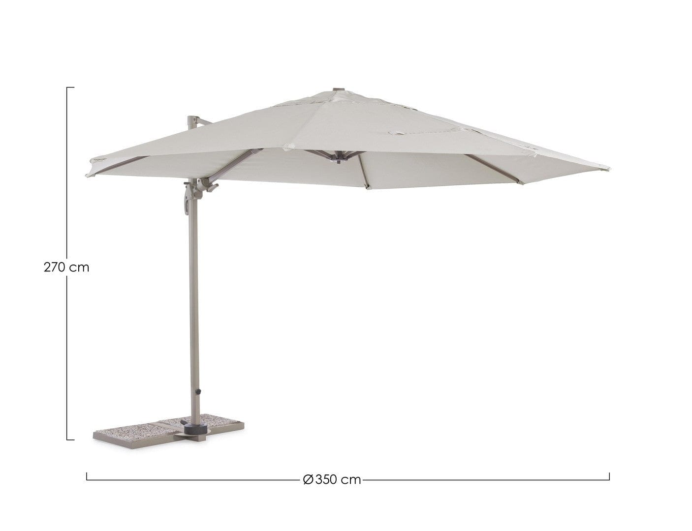Bizzotto Ombrellone sospeso da giardino Orland Cappuccino