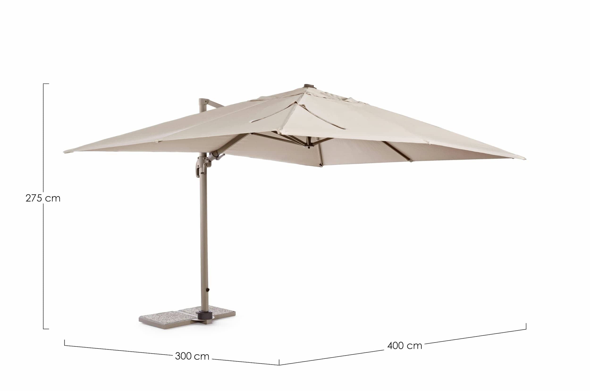 Bizzotto Ombrellone sospeso da giardino Saragozza C Beige