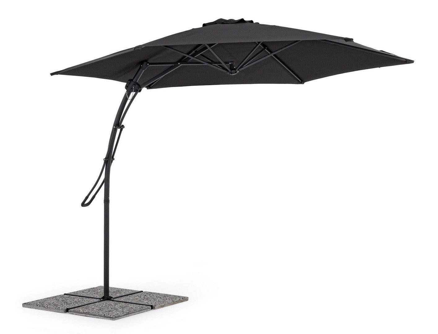 Bizzotto Ombrellone sospeso da giardino Sorrento Grigio
