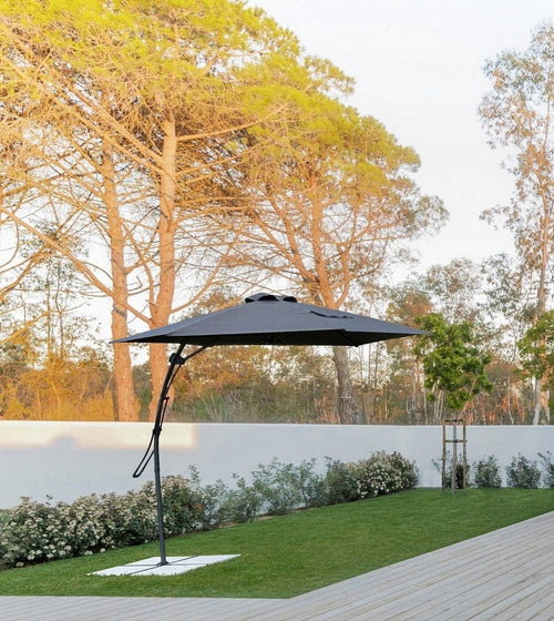 Bizzotto Ombrellone sospeso da giardino Sorrento Grigio