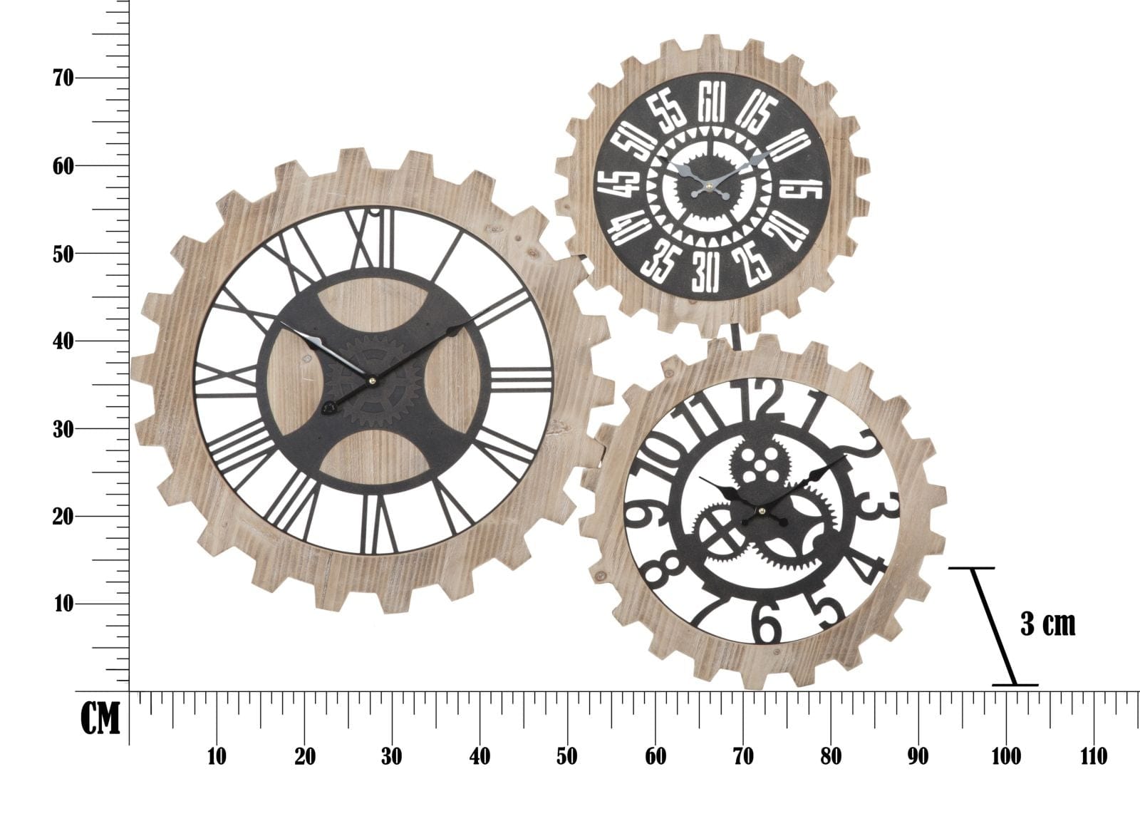 Orologio Da Muro 3 Ingranaggi cm 93x3x74 (12)