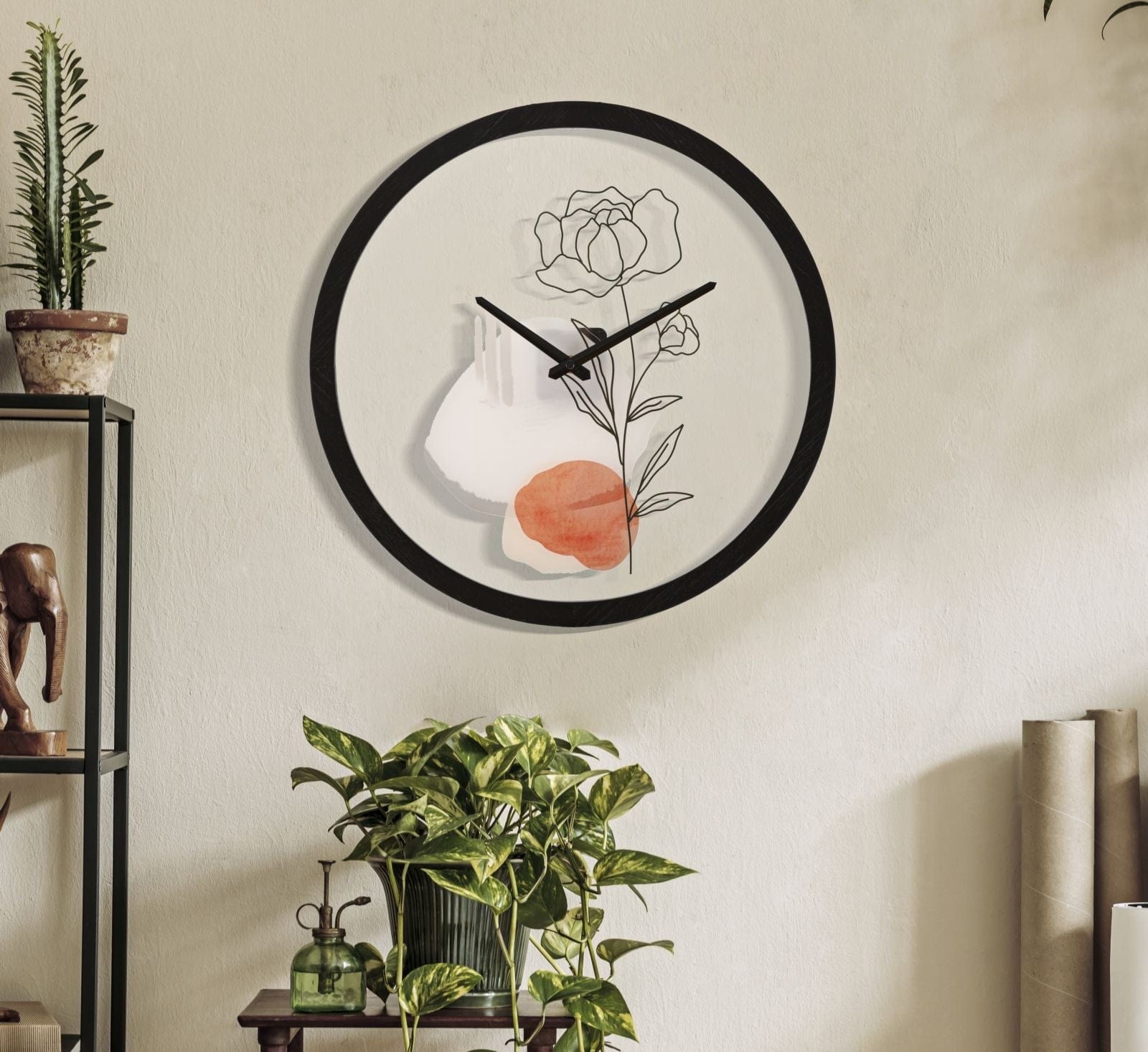 Orologio Da Muro Flower -A- cm Ø 40x3,5 (1)
