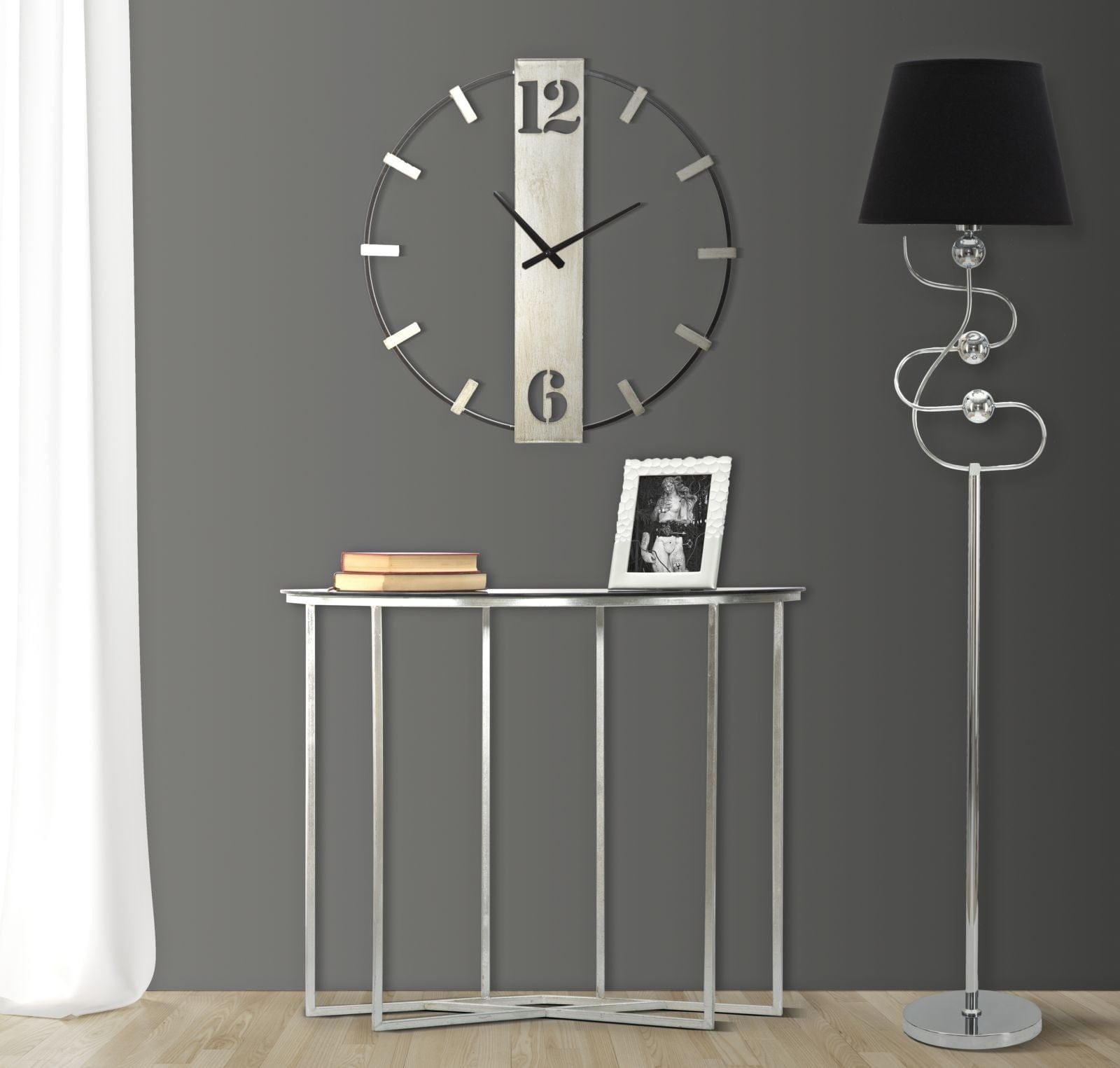 Orologio Da Muro Silvery cm 61x4,5x63 (1)