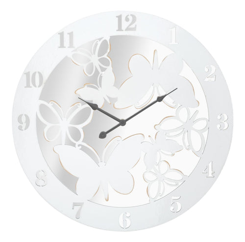 Orologio Da Muro White Butterfly cm Ø 55x4,5