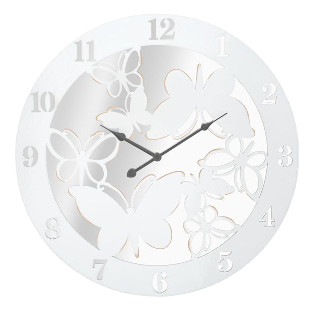 Orologio Da Muro White Butterfly cm Ø 55x4,5