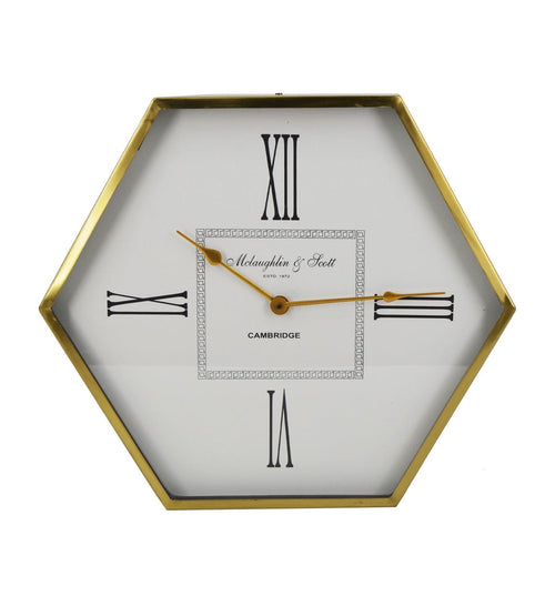 Orologio da parete Athens Hexagonal Oro