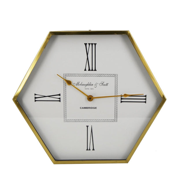 Orologio da parete Athens Hexagonal Oro