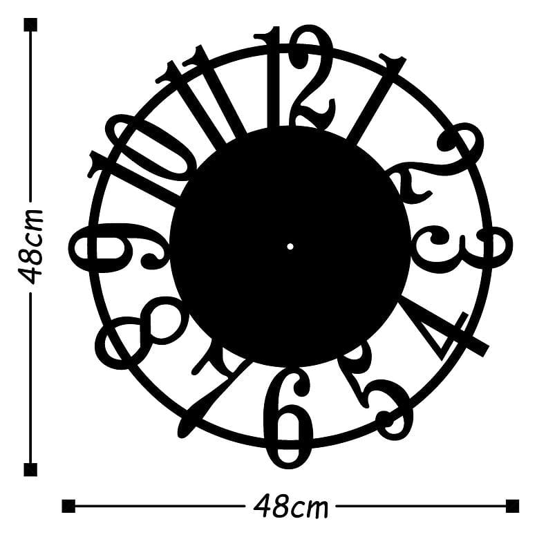 Orologio da parete Evie 15 Nero (2)