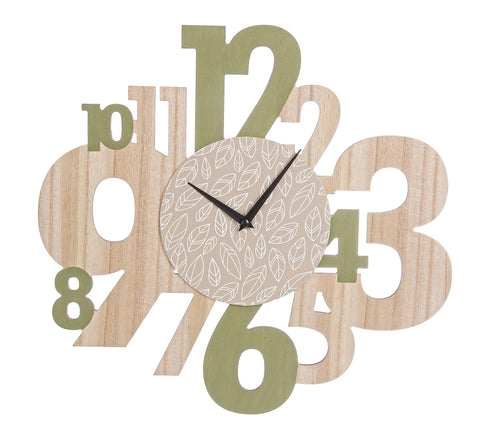 Orologio da parete Leaves Naturale