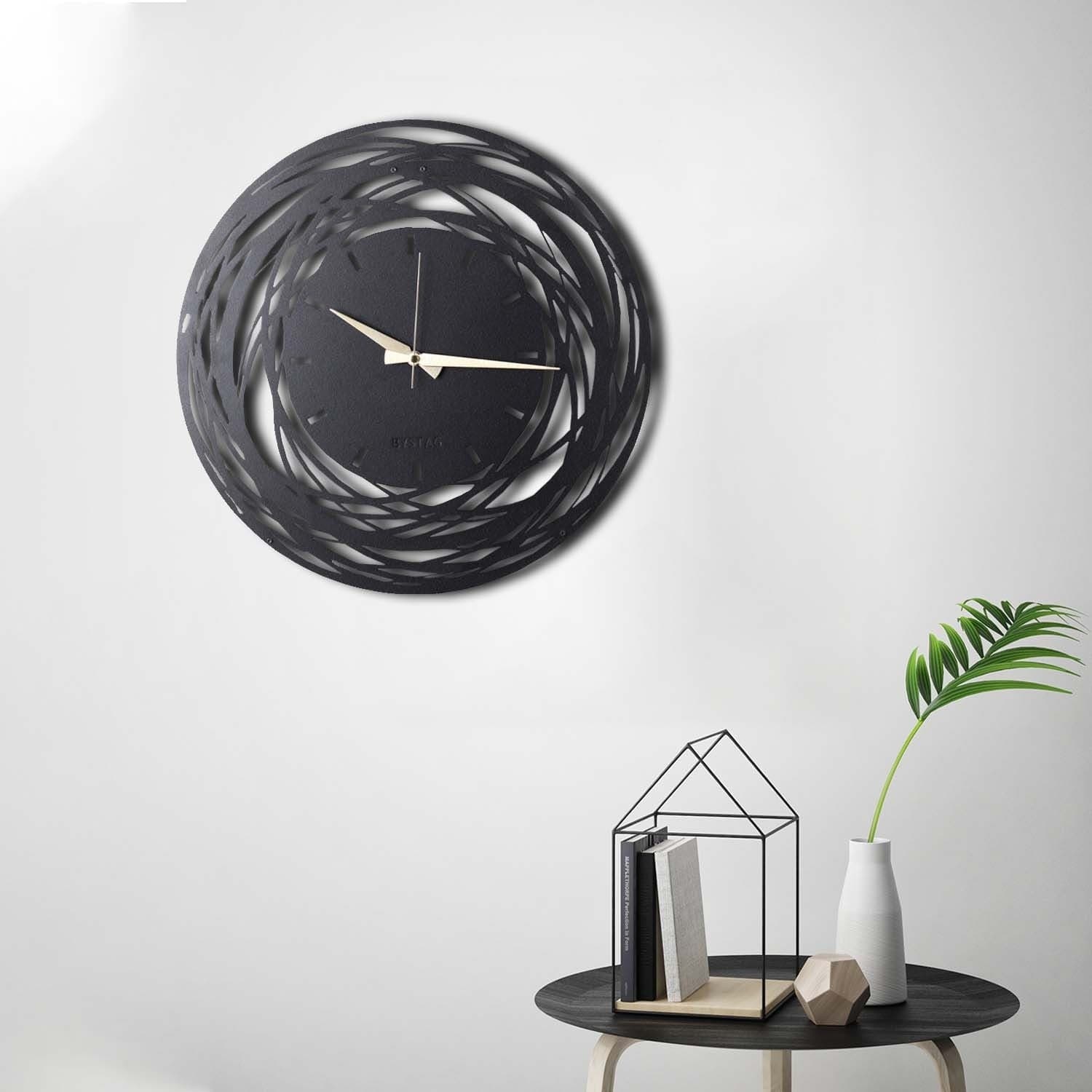Orologio da parete Lines Nero