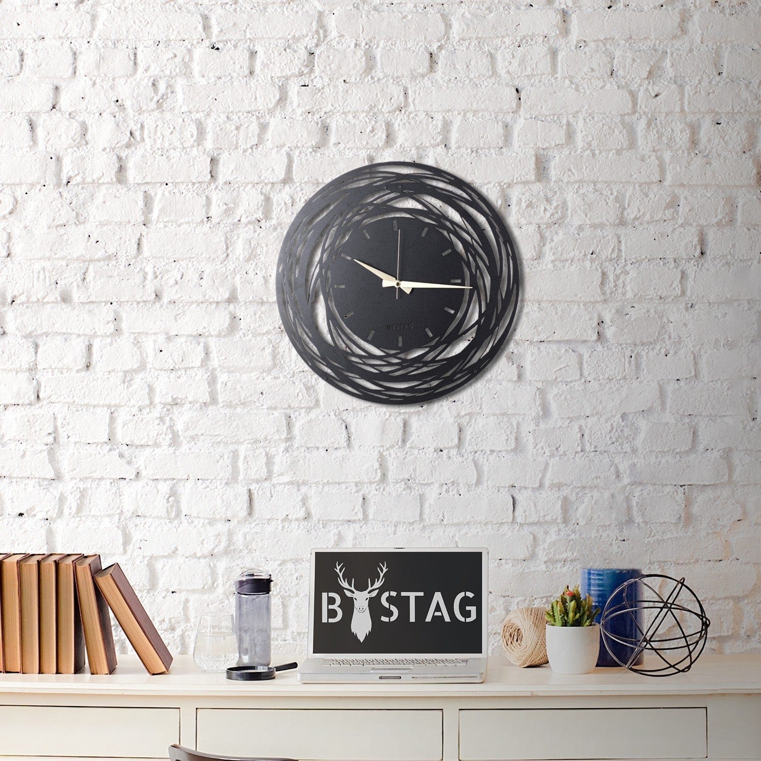 Orologio da parete Lines Nero (5)
