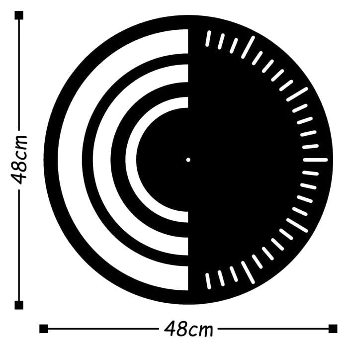 Orologio da parete Metal 8 Nero (2)