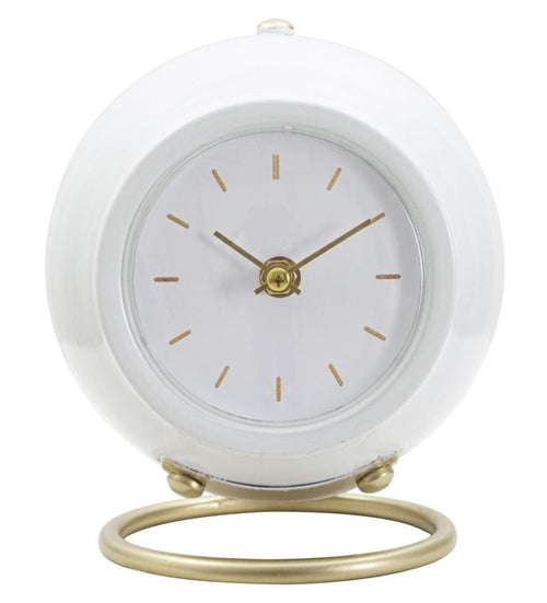 Orologio Da Tavolo Ball Bianco cm 16x13x19 (1)