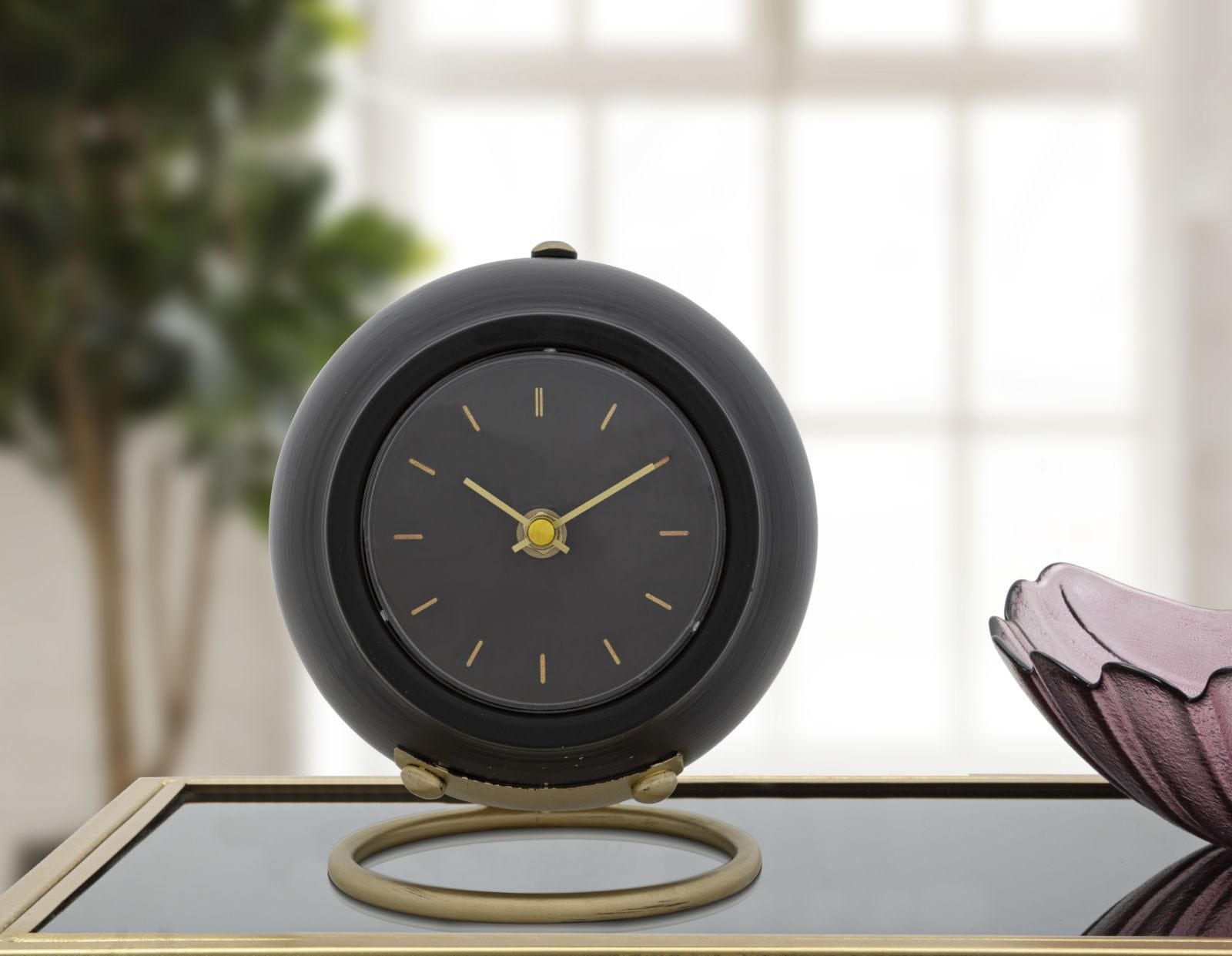 Orologio Da Tavolo Ball Nero cm 16x13x19