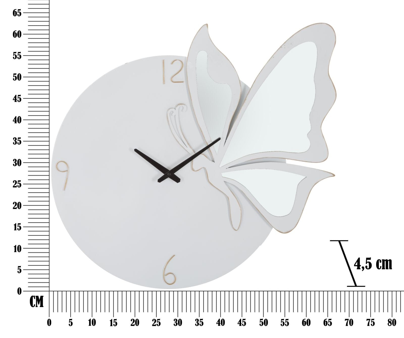 Orologio Glam Farfalla Bianco cm 66x4,5x64 (5)