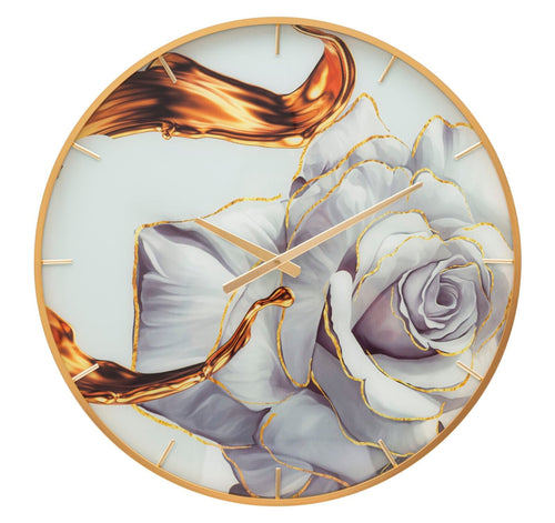 Orologio Glass Rose cm Ø 60x5