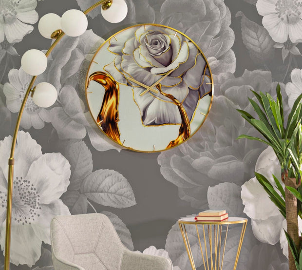 Orologio Glass Rose cm Ø 60x5 (4)