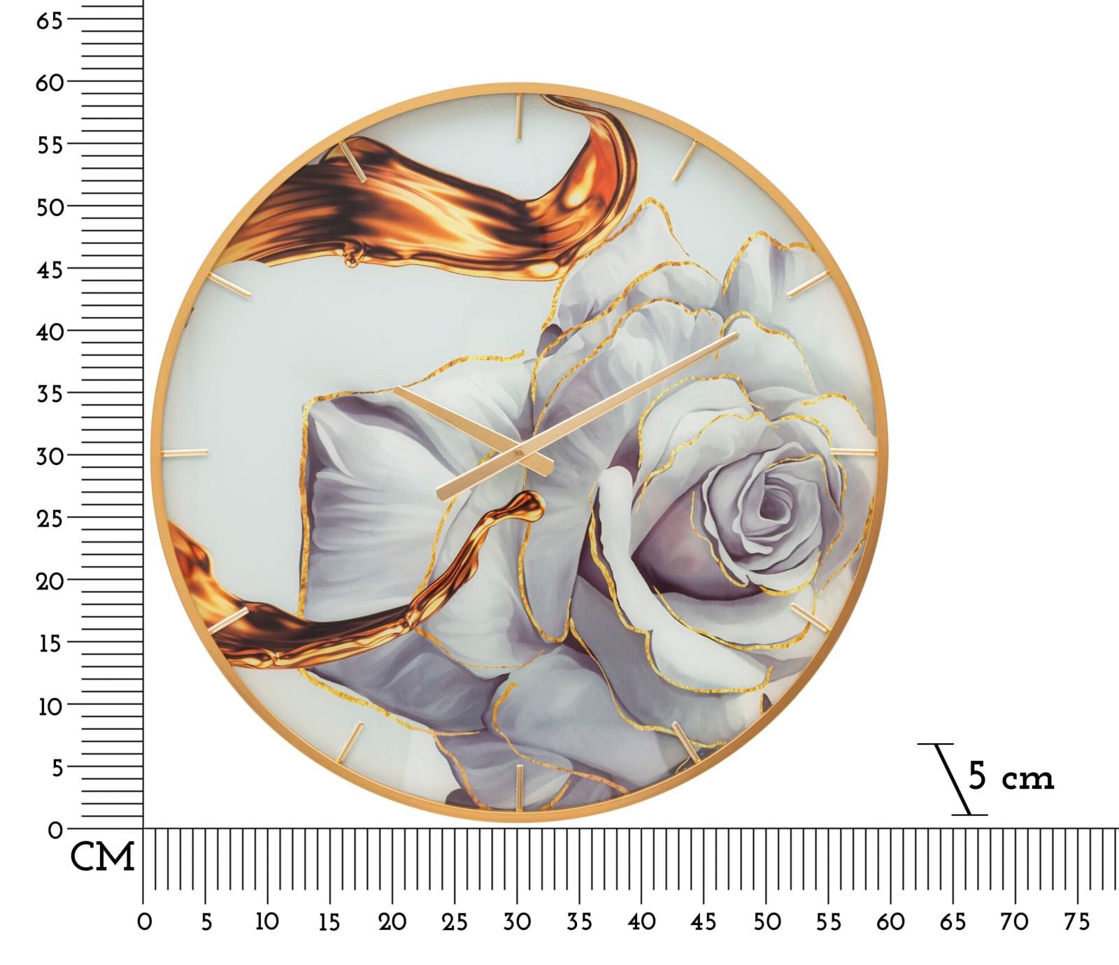 Orologio Glass Rose cm Ø 60x5 (5)