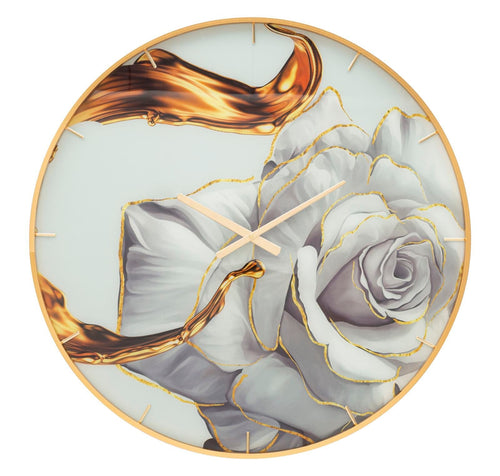Orologio Glass Rose cm Ø 80x5
