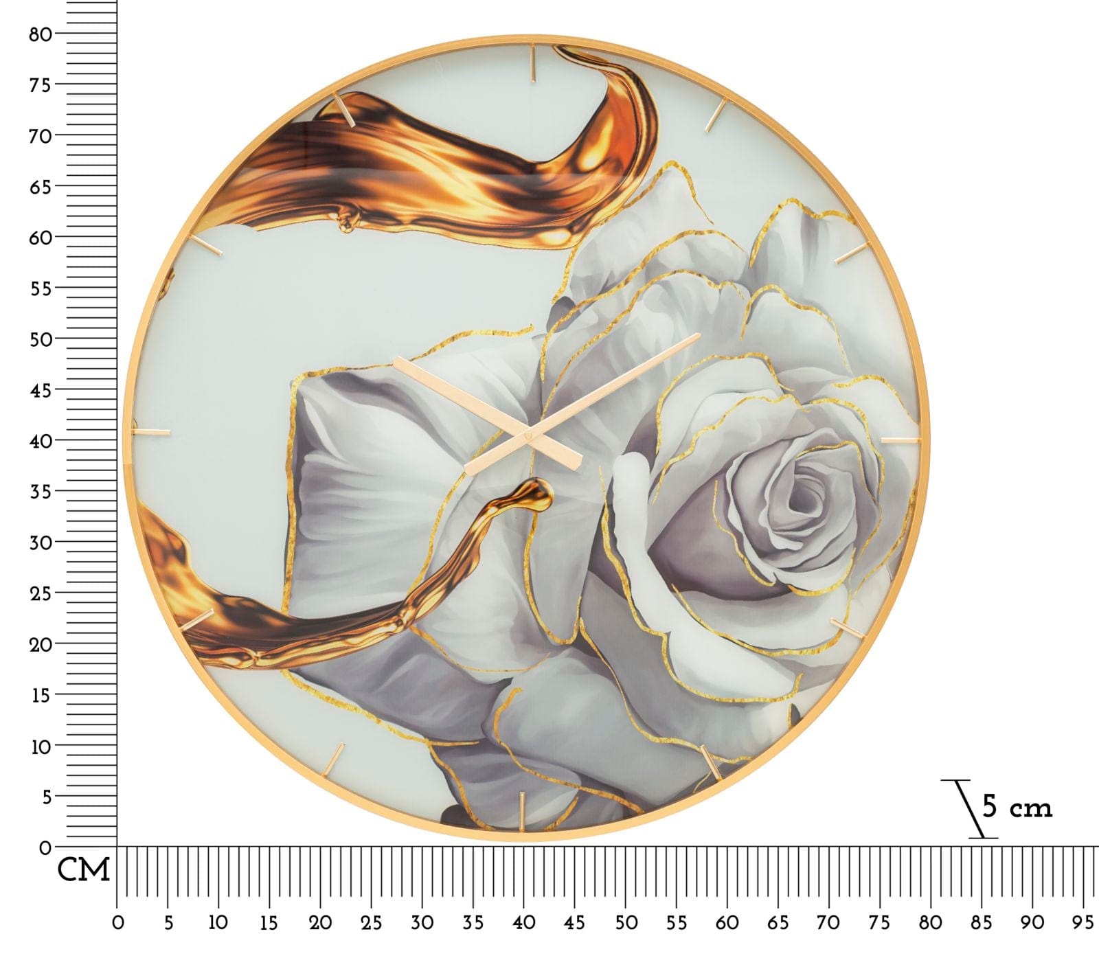 Orologio Glass Rose cm Ø 80x5 (5)