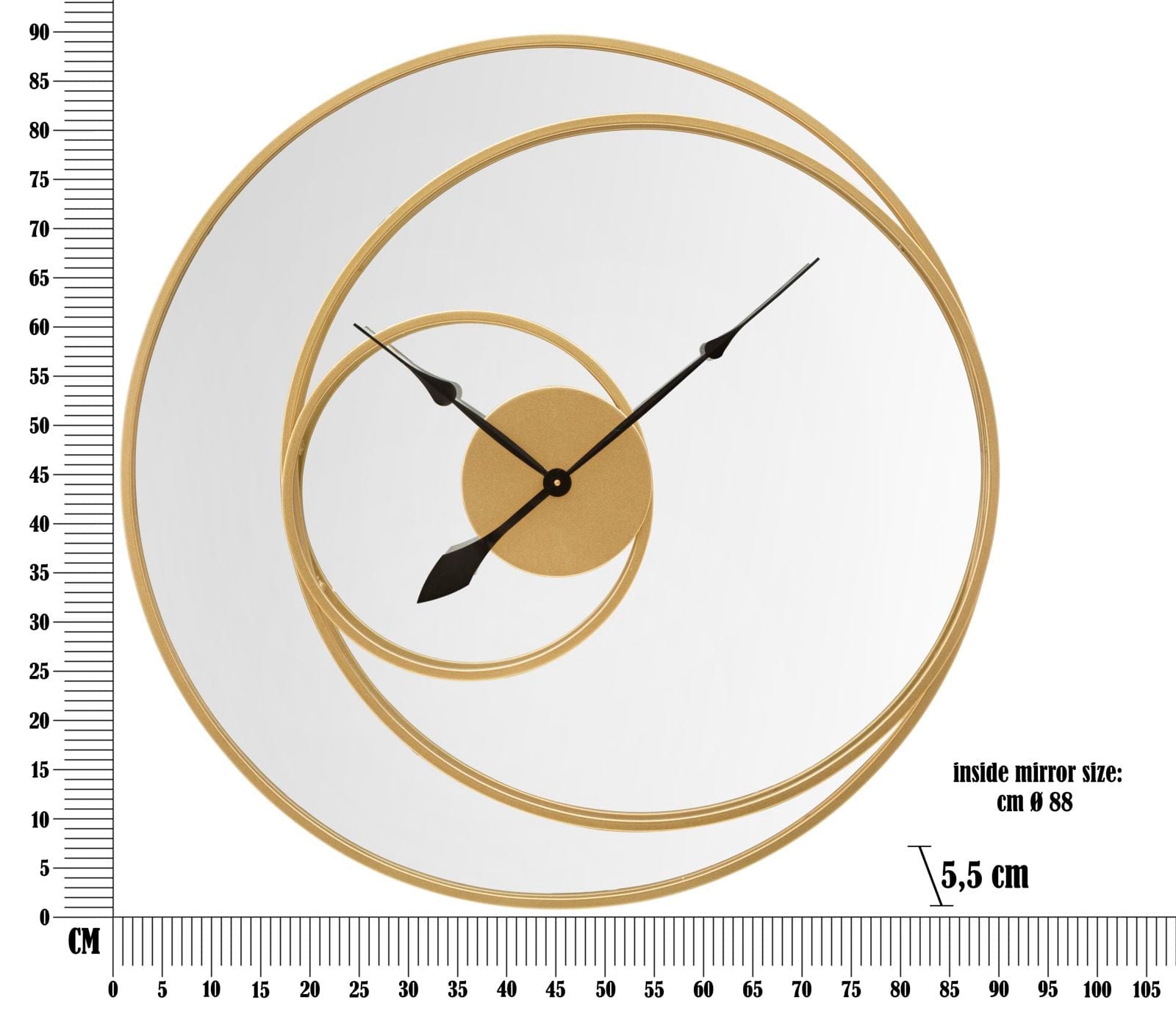 Orologio Specchio cm Ø 90x5,5 (5)