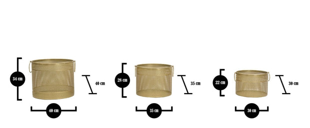 P/Vasi Cage Tris cm Ø 40x34-35x28-30x22 (6)