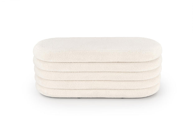 Halmar Panca con contenitore in tessuto Bliss Crema