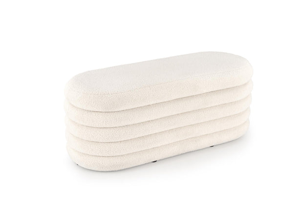 Halmar Panca con contenitore in tessuto Bliss Crema