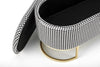 Halmar Panca con contenitore in tessuto Harmony Bianco e Nero
