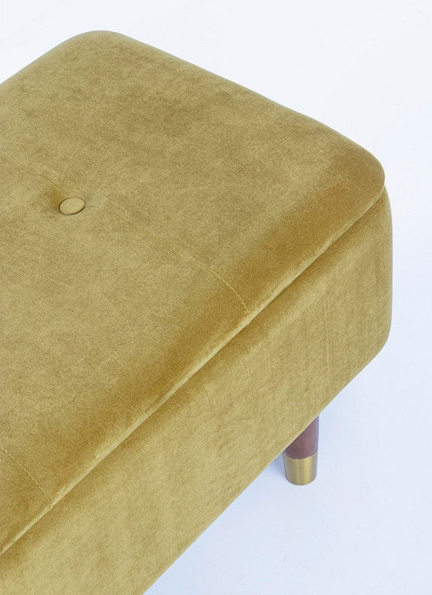 Bizzotto Panca con contenitore in velluto Kira Verde