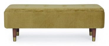 Bizzotto Panca con contenitore in velluto Kira Verde