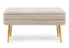 Bizzotto Panca con contenitore in velluto Pavlina Beige