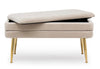 Bizzotto Panca con contenitore in velluto Pavlina Beige