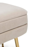 Bizzotto Panca con contenitore in velluto Pavlina Beige