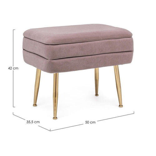 Bizzotto Panca con contenitore in velluto Pavlina Single Violetto