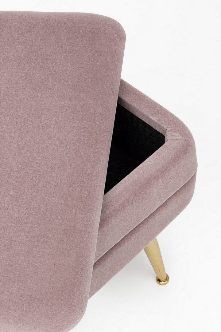 Bizzotto Panca con contenitore in velluto Pavlina Single Violetto