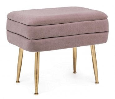 Bizzotto Panca con contenitore in velluto Pavlina Single Violetto