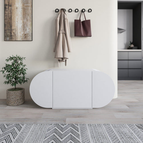 Panca con scarpiera con 1 anta Pozy Bianco