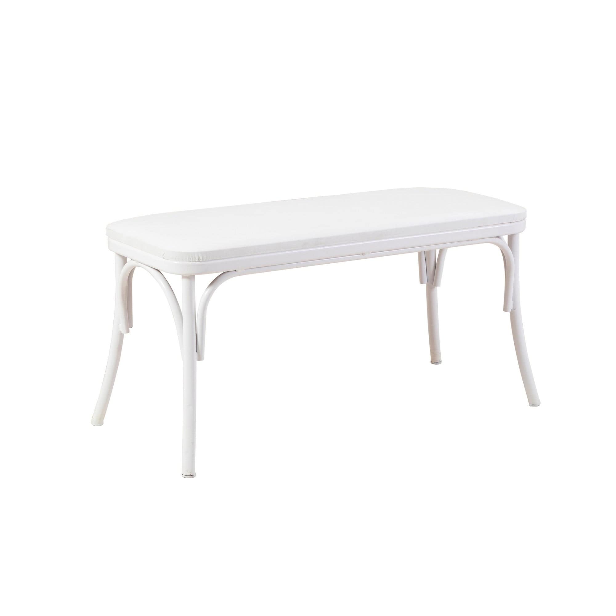 Panca in ecopelle Oliver Bianco (1)