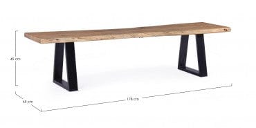 Bizzotto Panca in legno Artur Naturale